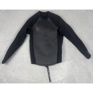 O'Neill O'Riginal Wetsuit Jacket Black Back Zip Size Medium 2/1 MM